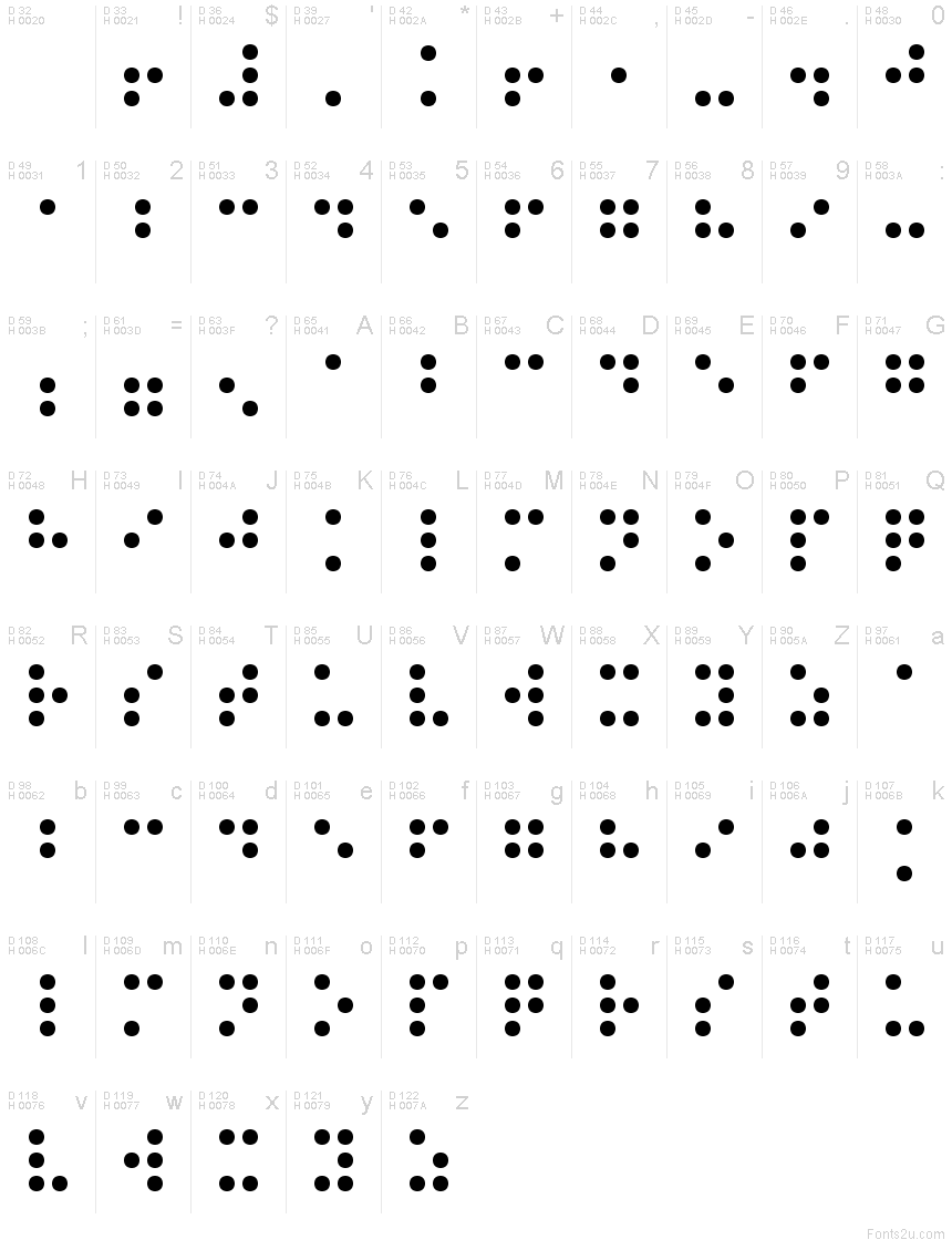 Braille Font Free Download Mac